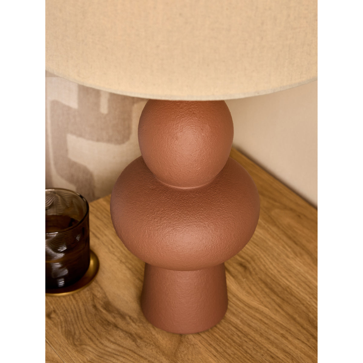MADE.COM Freyja Ceramic Table Lamp - Brown