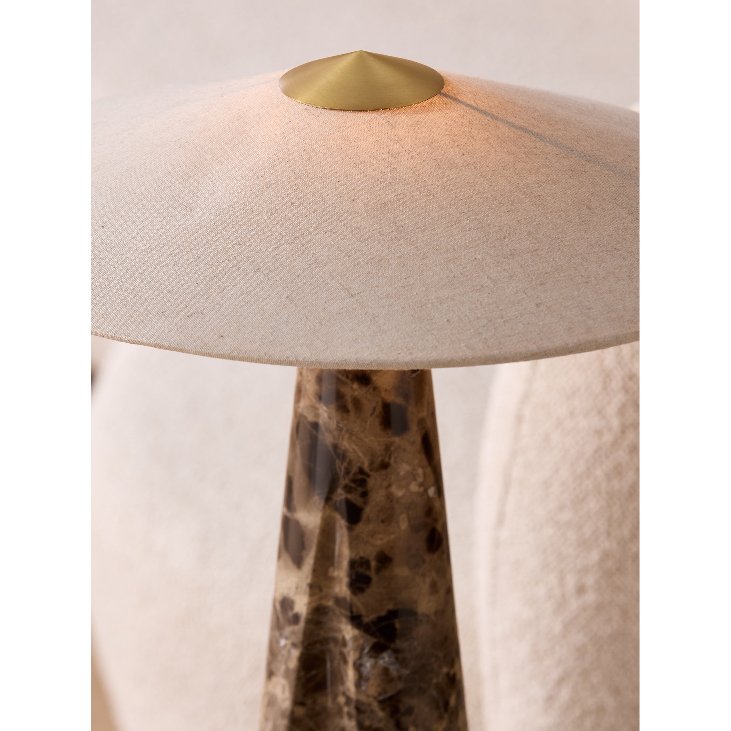 MADE.COM Heath Marble Table Lamp - Black & Brown