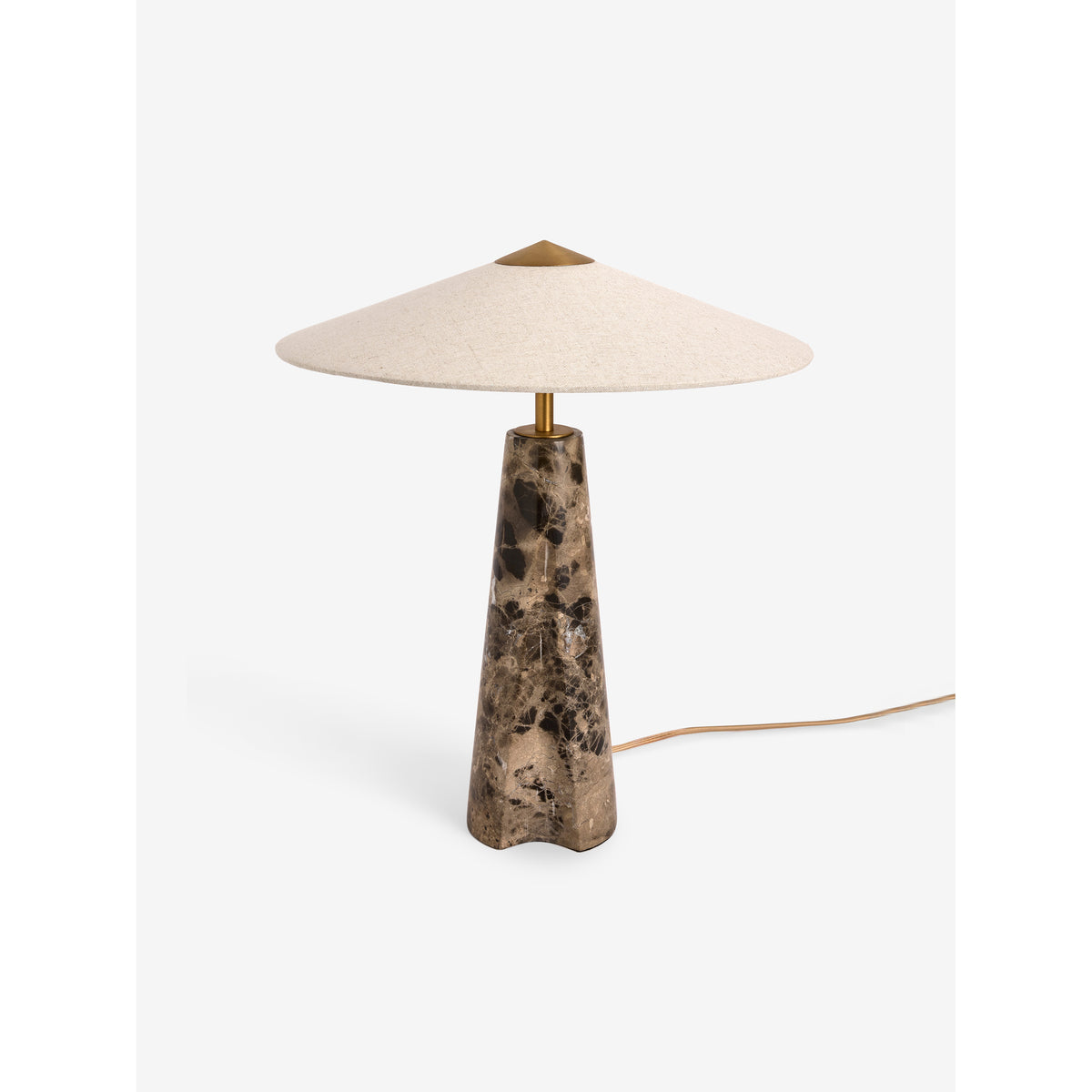 MADE.COM Heath Marble Table Lamp - Black & Brown