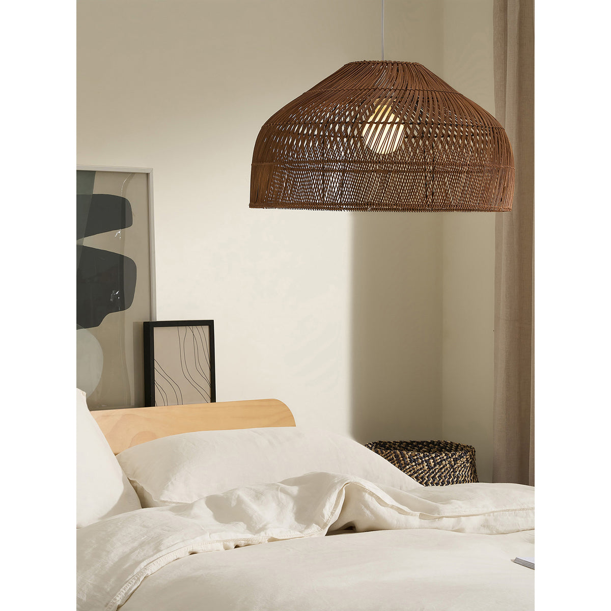 MADE.COM Java Large Lamp Shade - Dark Rattan