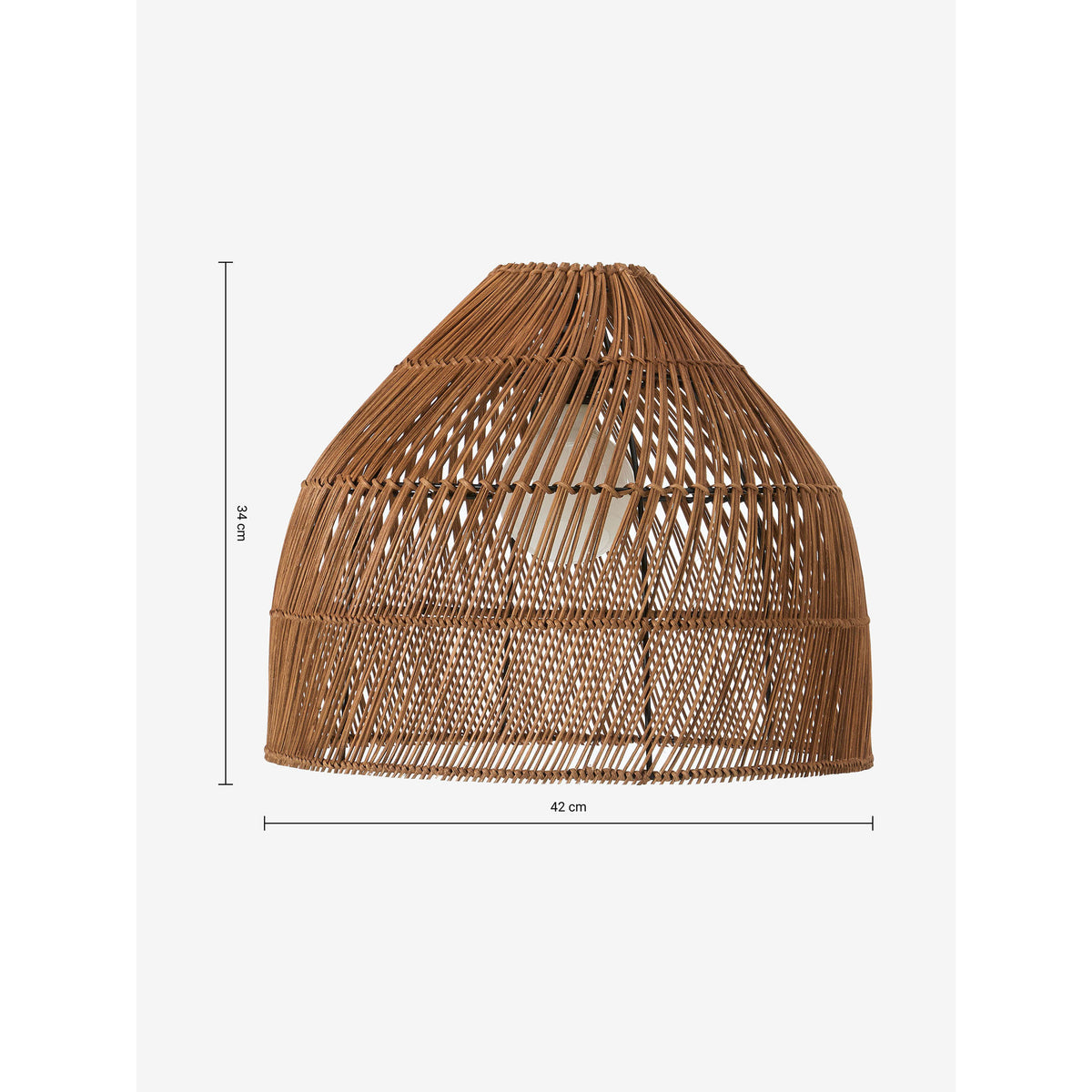 MADE.COM Java Small Lamp Shade - Dark Rattan