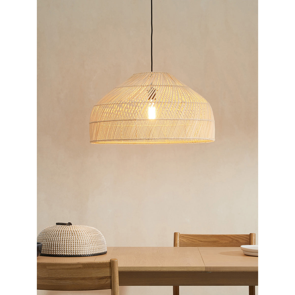 MADE.COM Java Large Lamp Shade - Natural Rattan