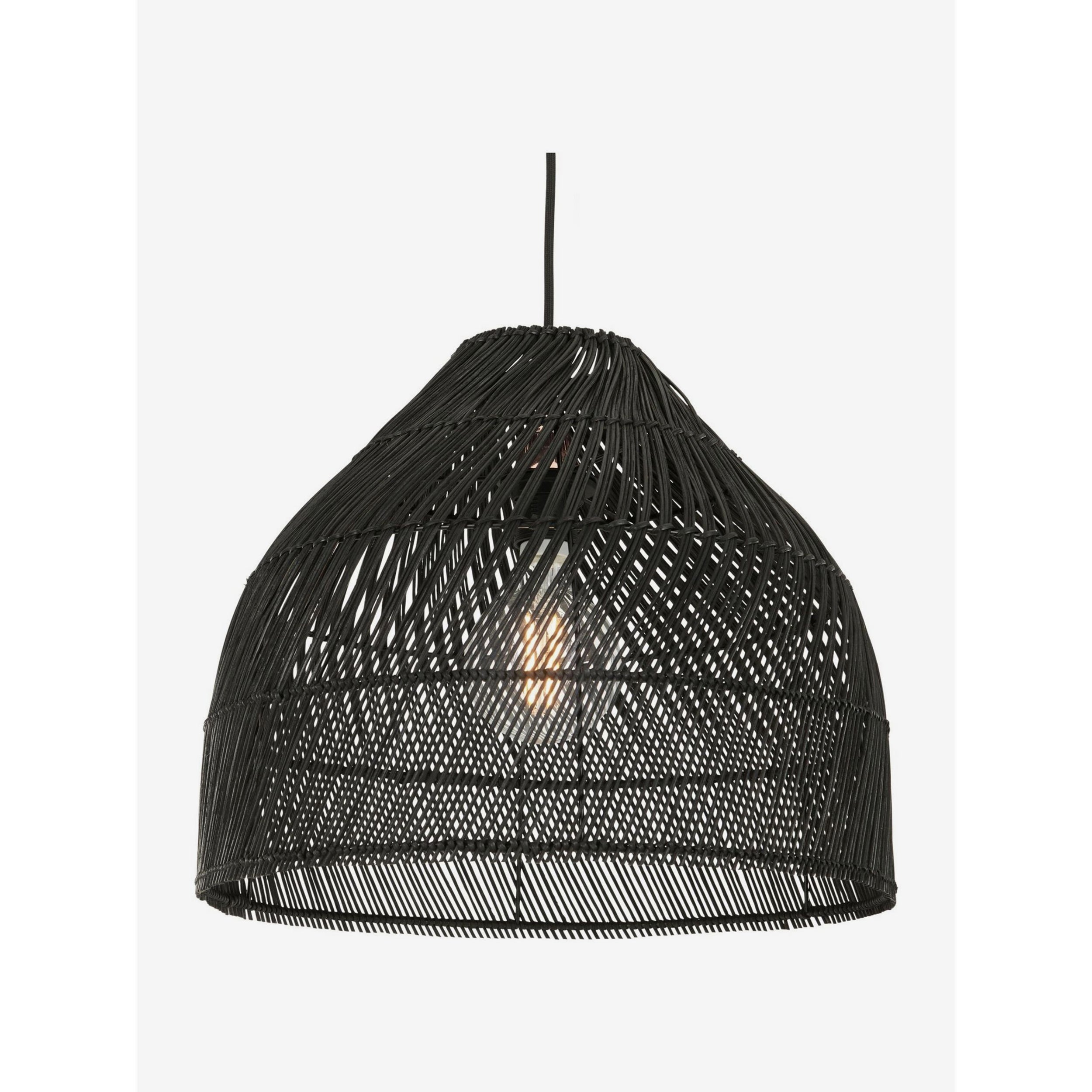 MADE.COM Java Small Lamp Shade - Black Rattan