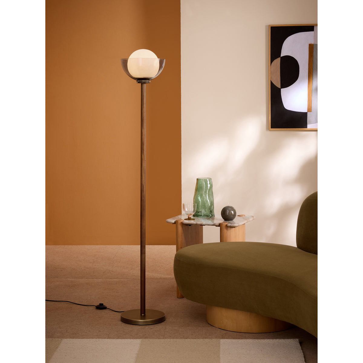 MADE.COM Layla Floor Lamp - Dark Wood