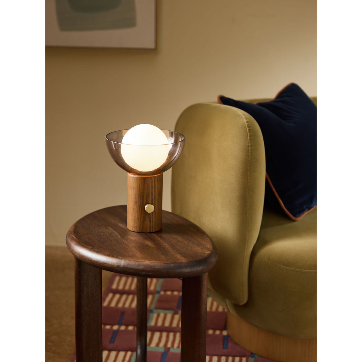 MADE.COM Layla Table Lamp - Dark Wood