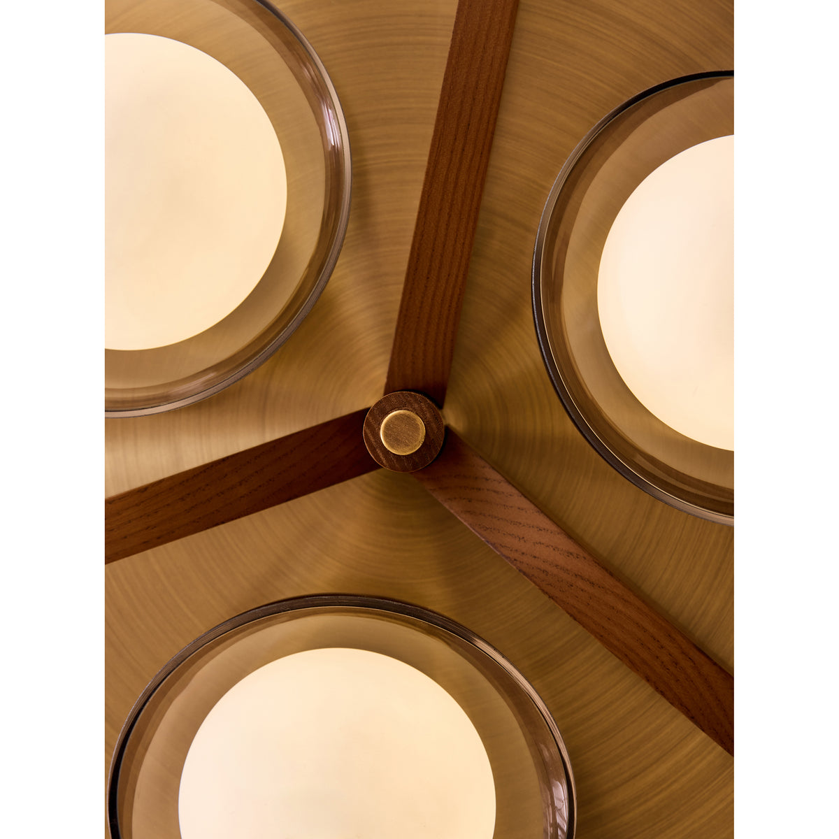 MADE.COM Layla 3 Light Flush Ceiling Light - Brown