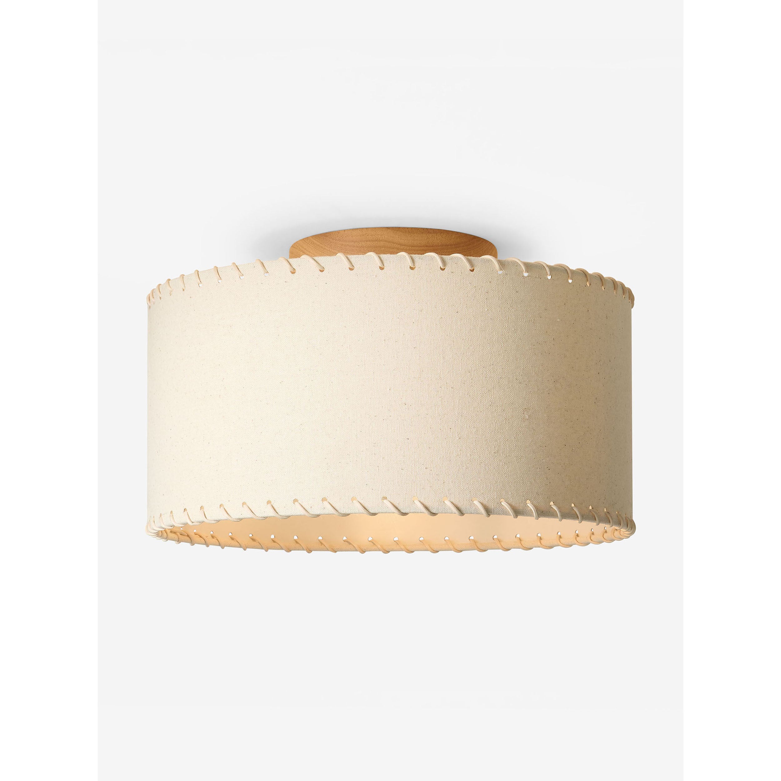 MADE.COM Neutra Flush Ceiling Light - Natural & Wood