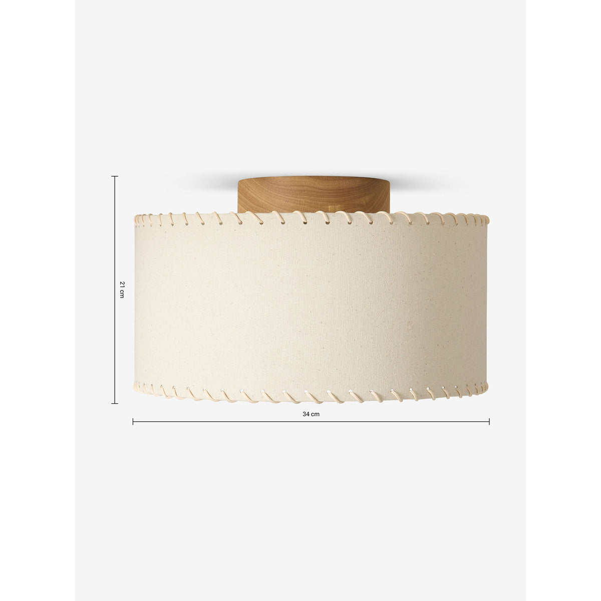MADE.COM Neutra Flush Ceiling Light - Natural & Wood