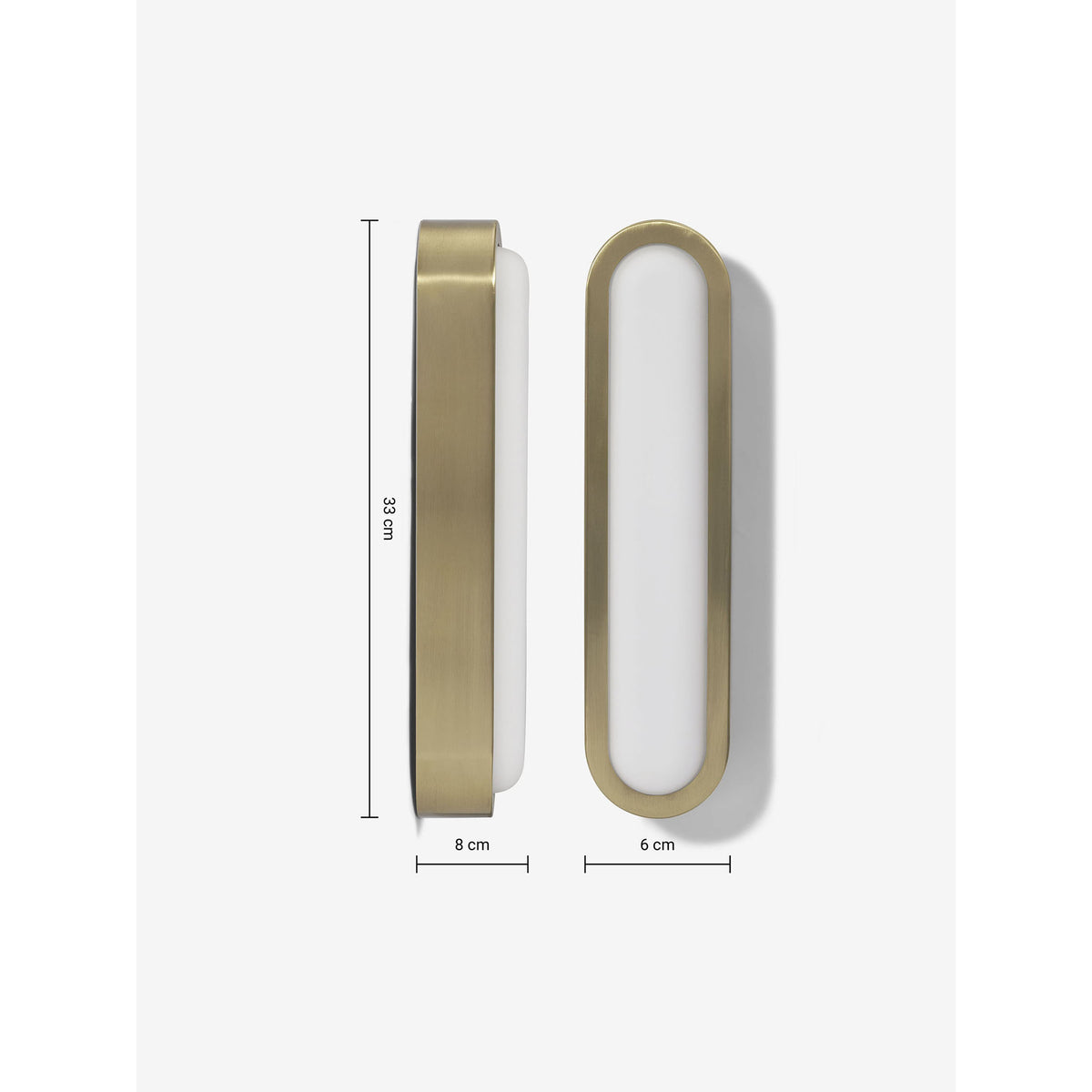 MADE.COM Nura Flush IP44 Bathroom Wall Light - Brass