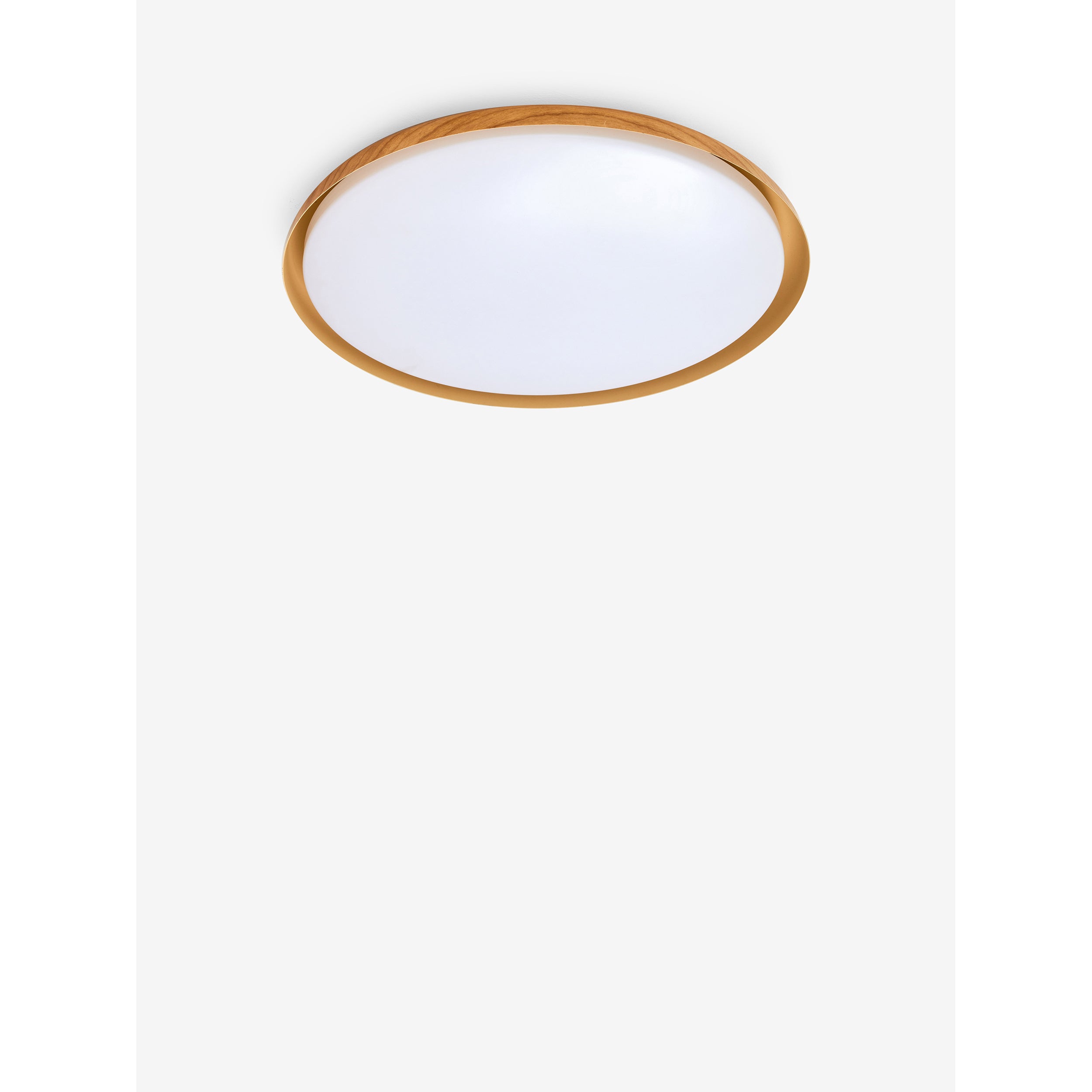 MADE.COM Nura Flush IP44 Bathroom Ceiling Light - Wood Effect
