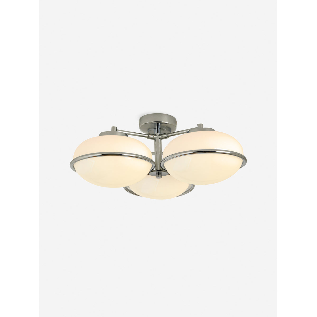 MADE.COM Piper 3 Light Flush Ceiling Light - Chrome