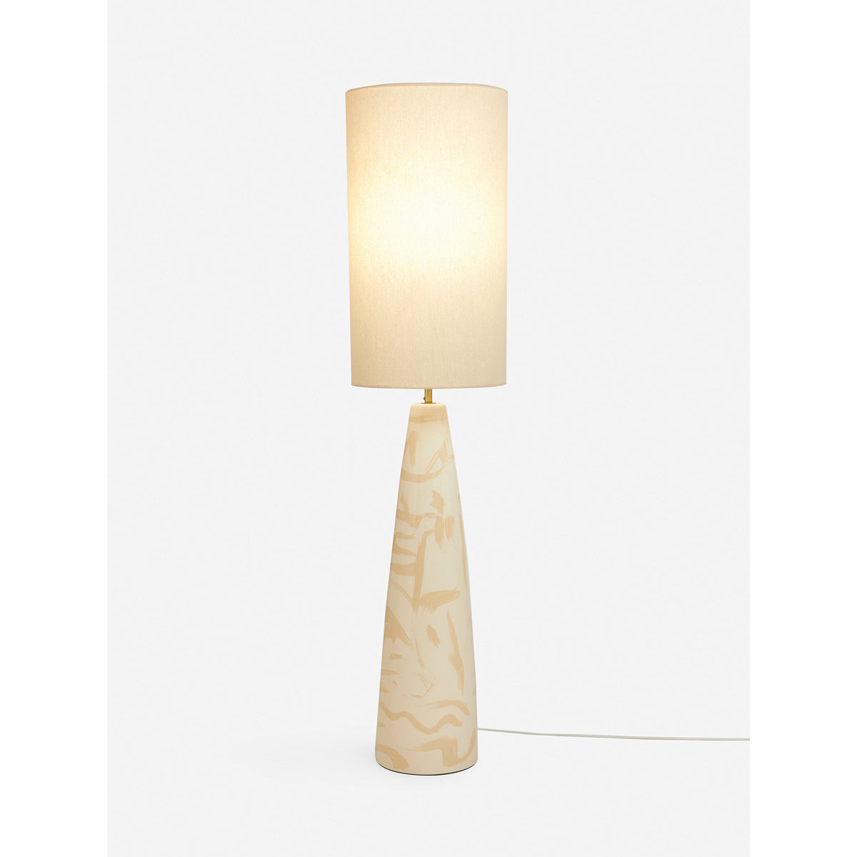 MADE.COM Vince Ceramic Floor Lamp - Cream