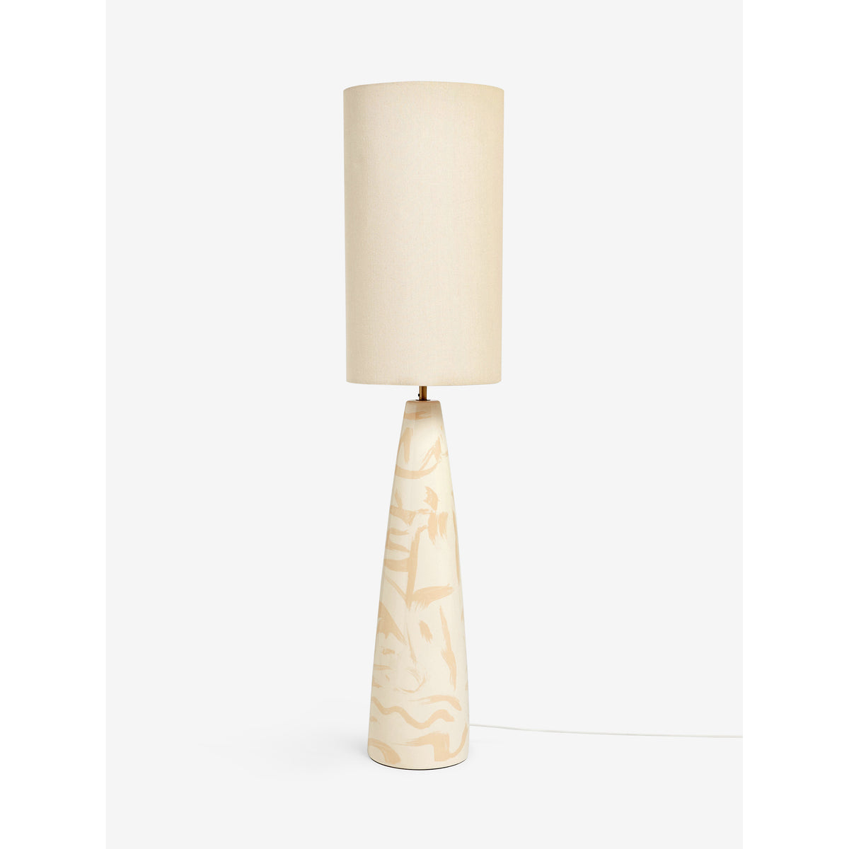 MADE.COM Vince Ceramic Floor Lamp - Cream