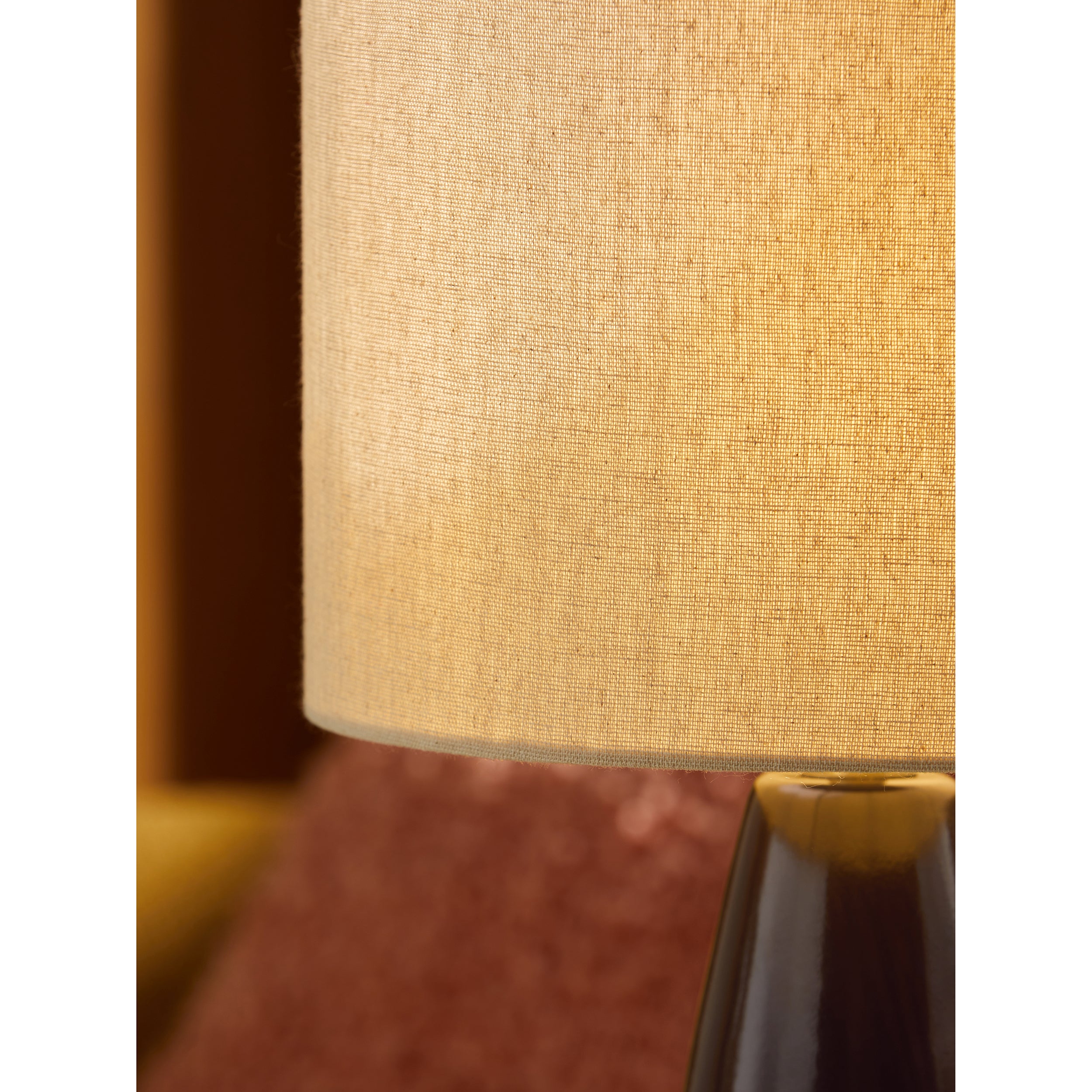 MADE.COM Vince Ceramic Table Lamp - Brown Glaze