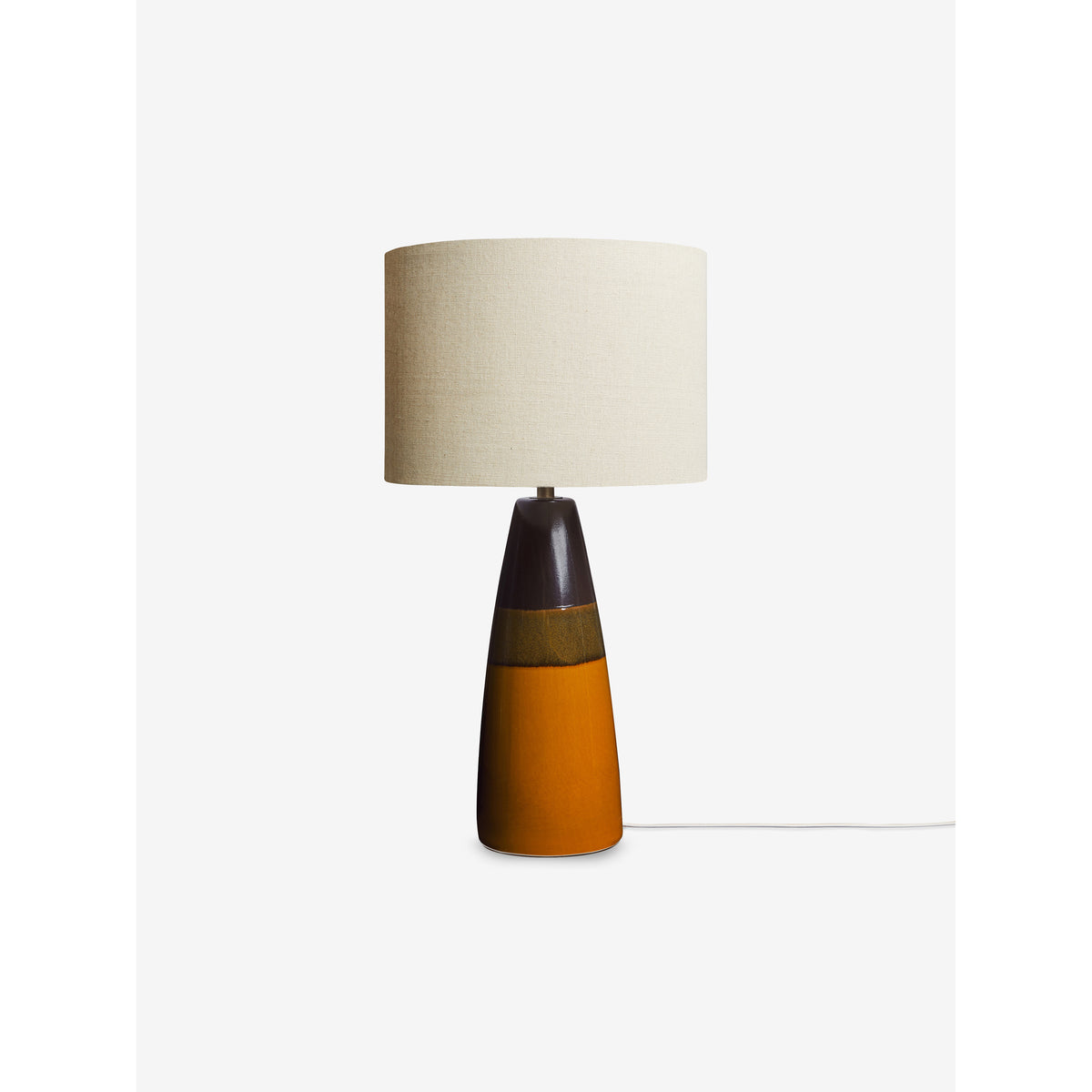 MADE.COM Vince Ceramic Table Lamp - Brown Glaze