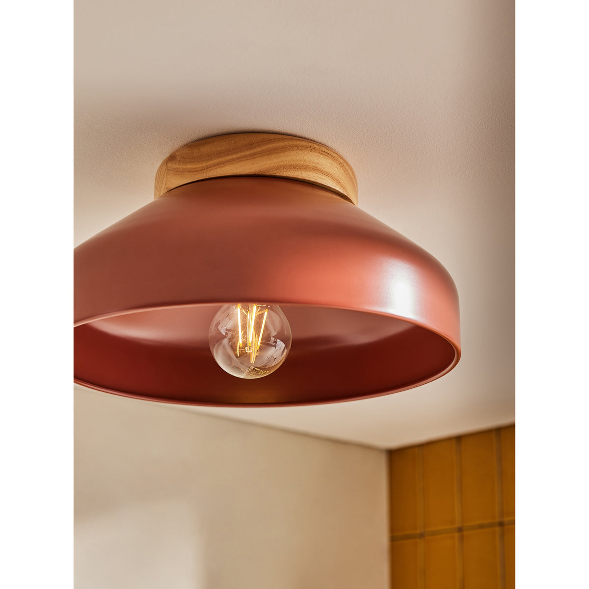 MADE.COM Albert Flush Ceiling Light - Terracotta