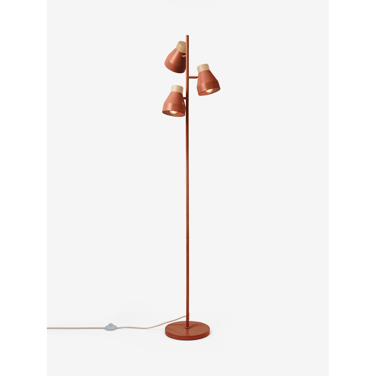 MADE.COM Albert Floor Lamp - Terracotta Red