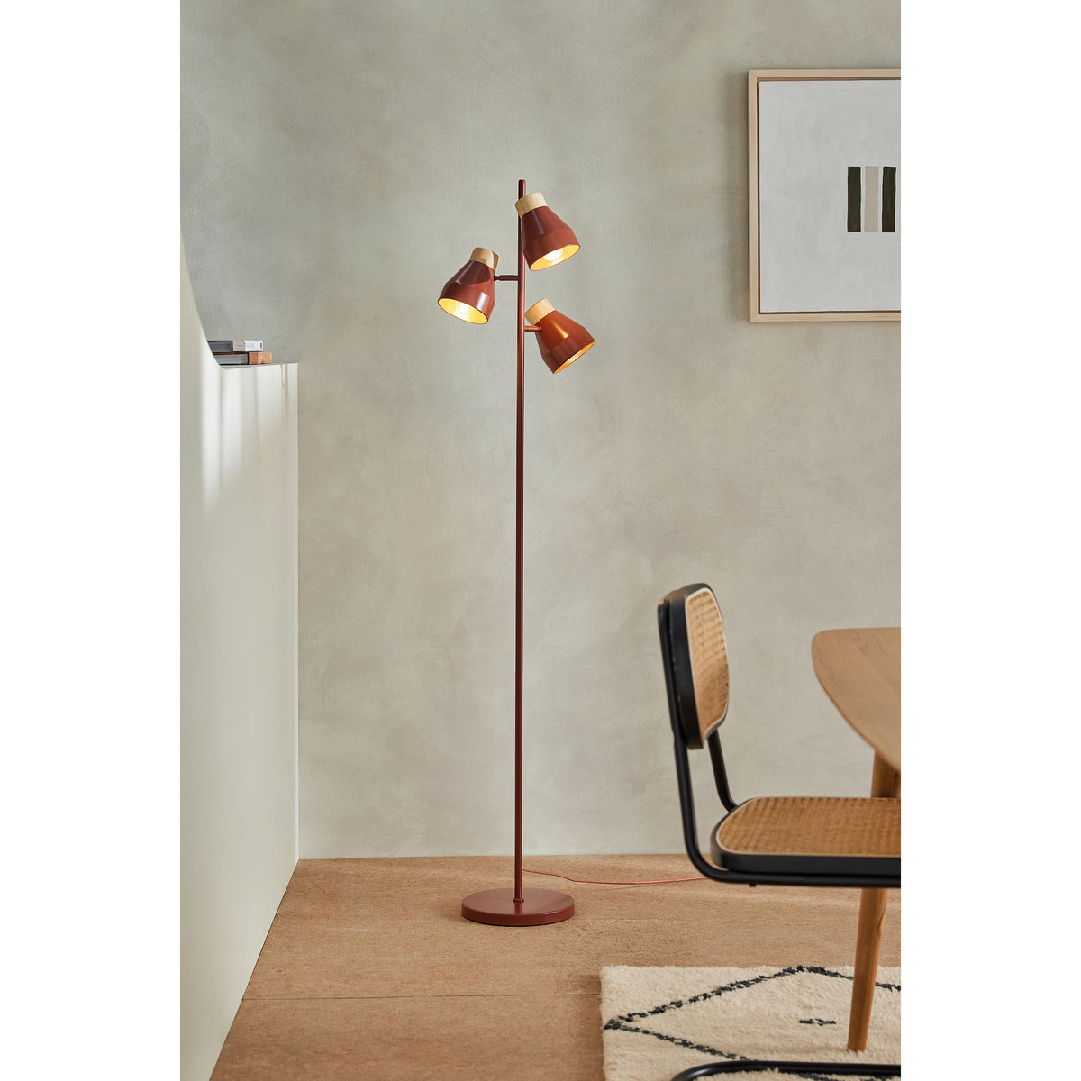 MADE.COM Albert Floor Lamp - Terracotta Red