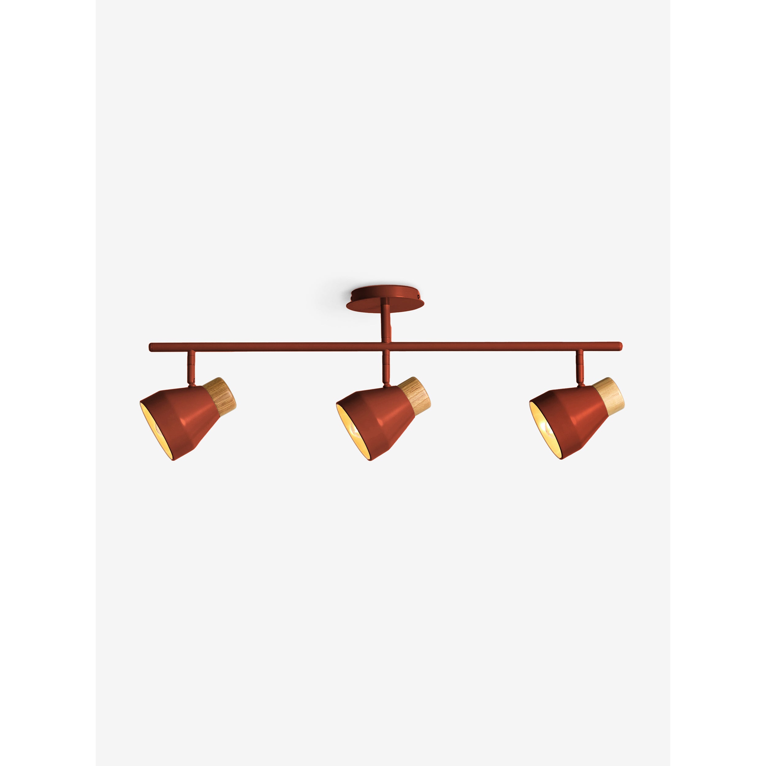 MADE.COM Albert 3 Light Linear Pendant - Terracotta