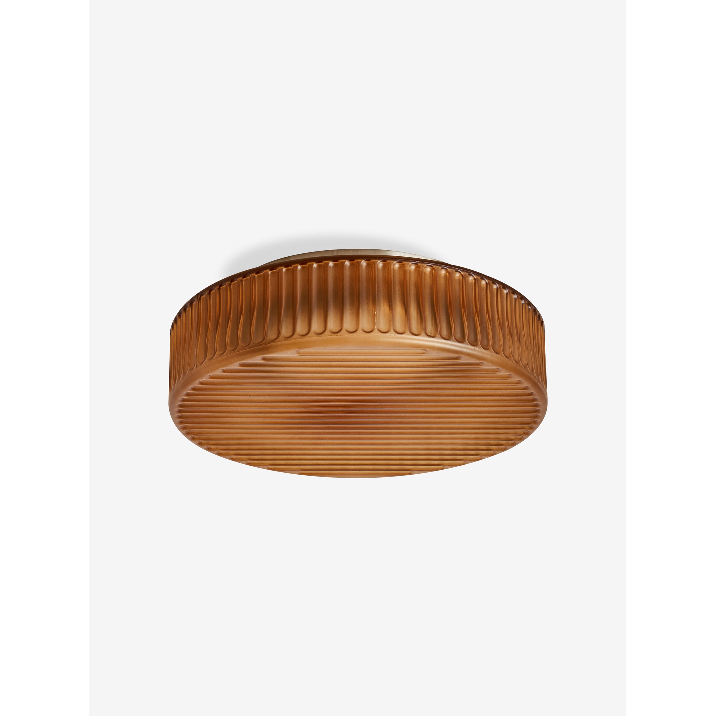 MADE.COM Alma Flush Ceiling Light - Amber Brown