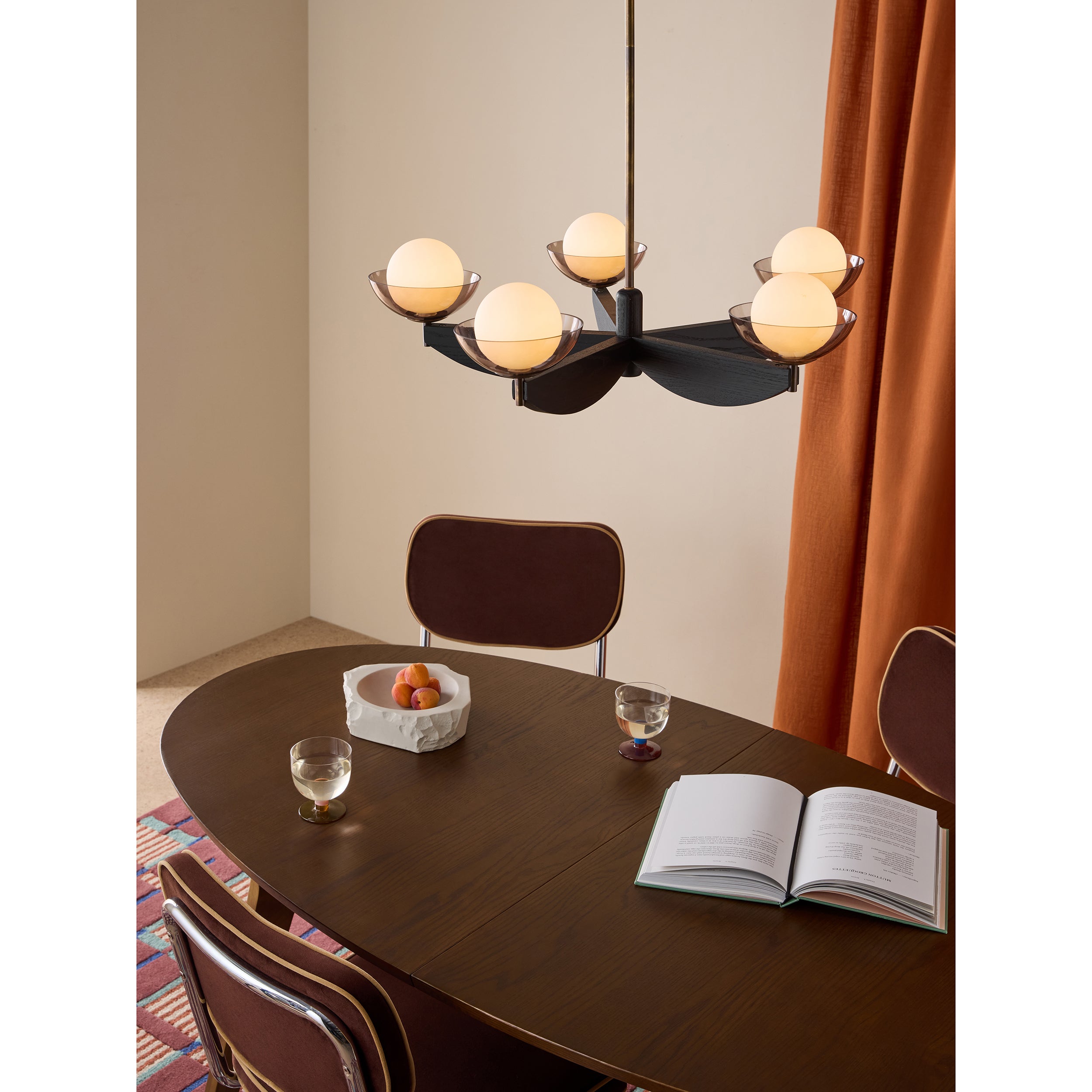 MADE.COM Layla Large Ceiling Light - Black Wood