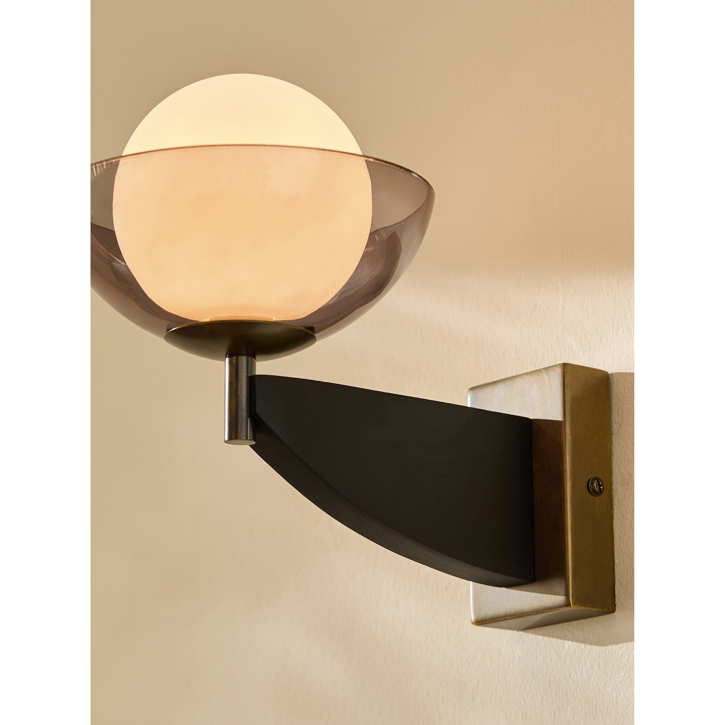 MADE.COM Layla Wall Light - Black Wood