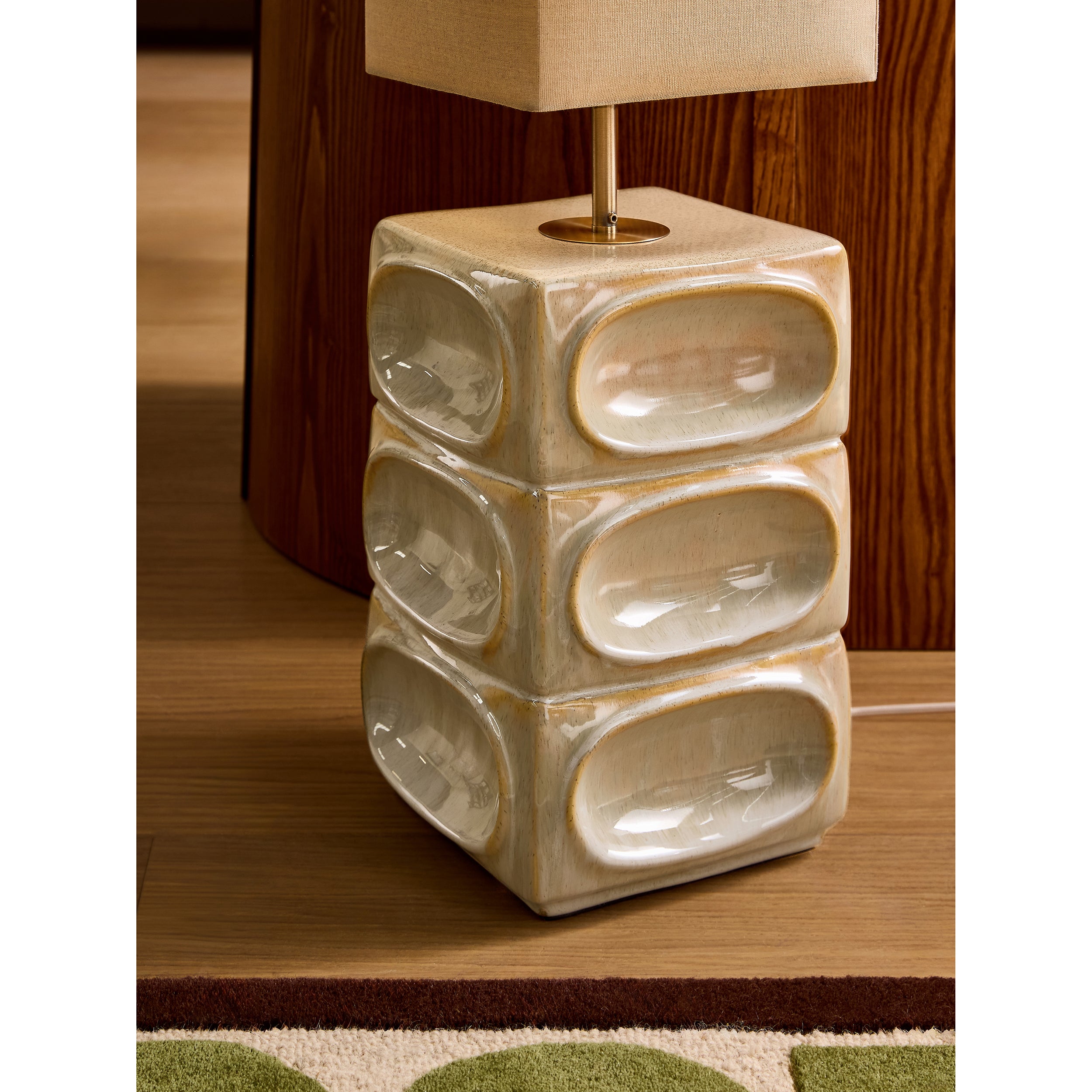 MADE.COM Nell Ceramic Floor Lamp - Cream