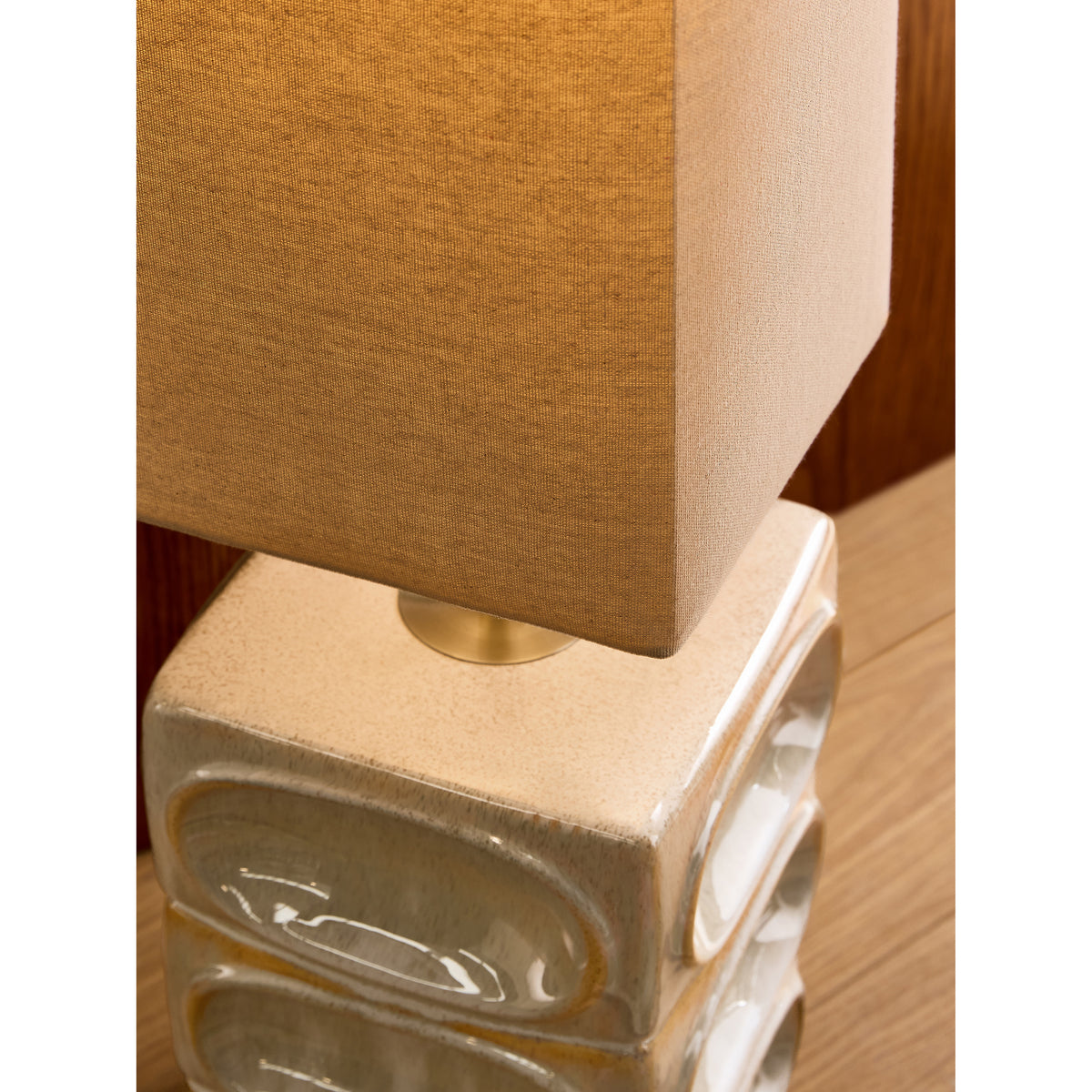 MADE.COM Nell Ceramic Floor Lamp - Cream