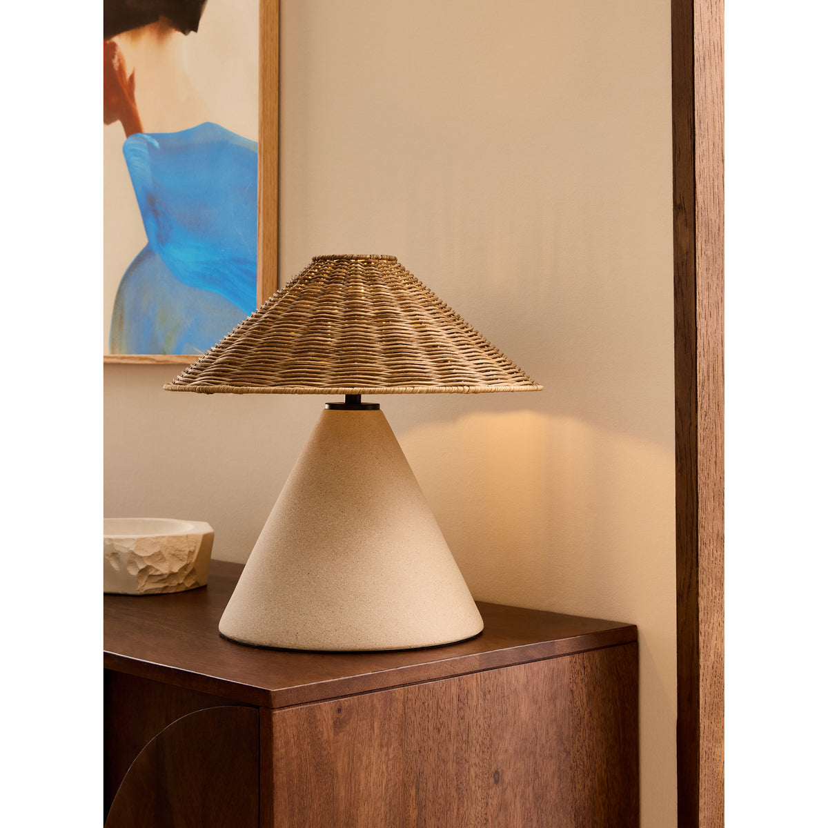 MADE.COM Marlowe Ceramic Table Lamp - Natural