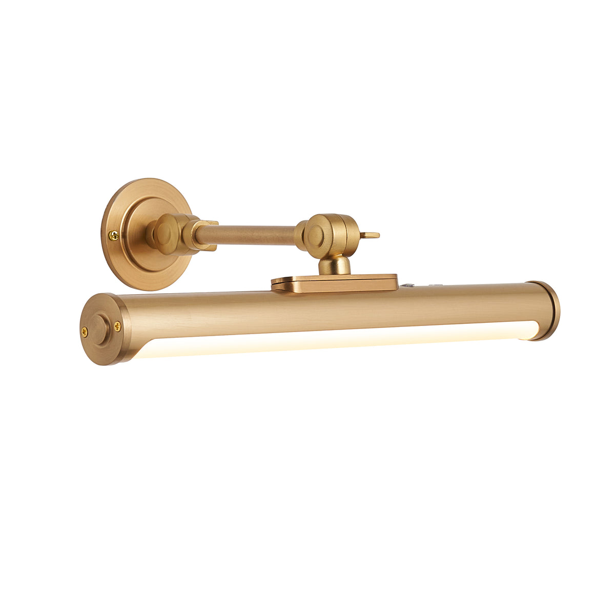 Endon Kas Rechargeable Picture Light - Warm Brass Plate & Frosted PC