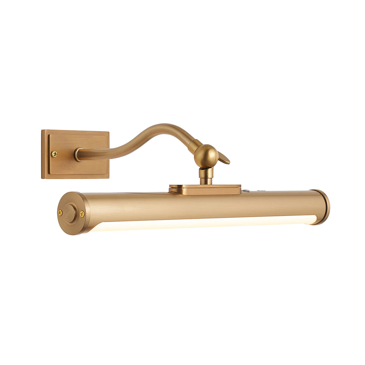 Endon Maris Rechargeable Picture Light - Warm Brass Plate & Frosted PC