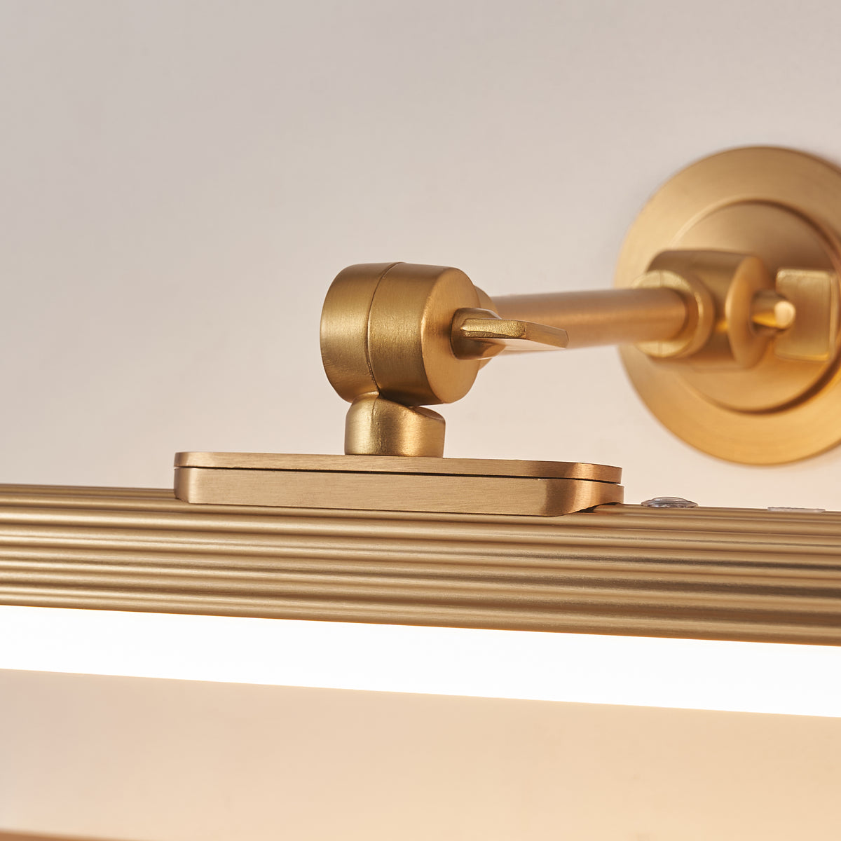 Endon Cirali Rechargeable Picture Light - Warm Brass Plate & Frosted PC