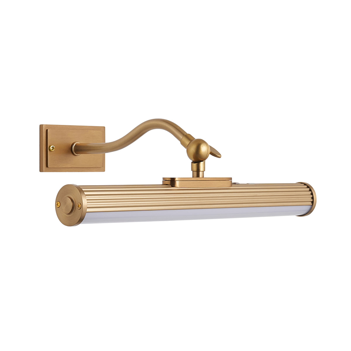 Endon Kindos Rechargeable Picture Light - Warm Brass Plate & Frosted PC