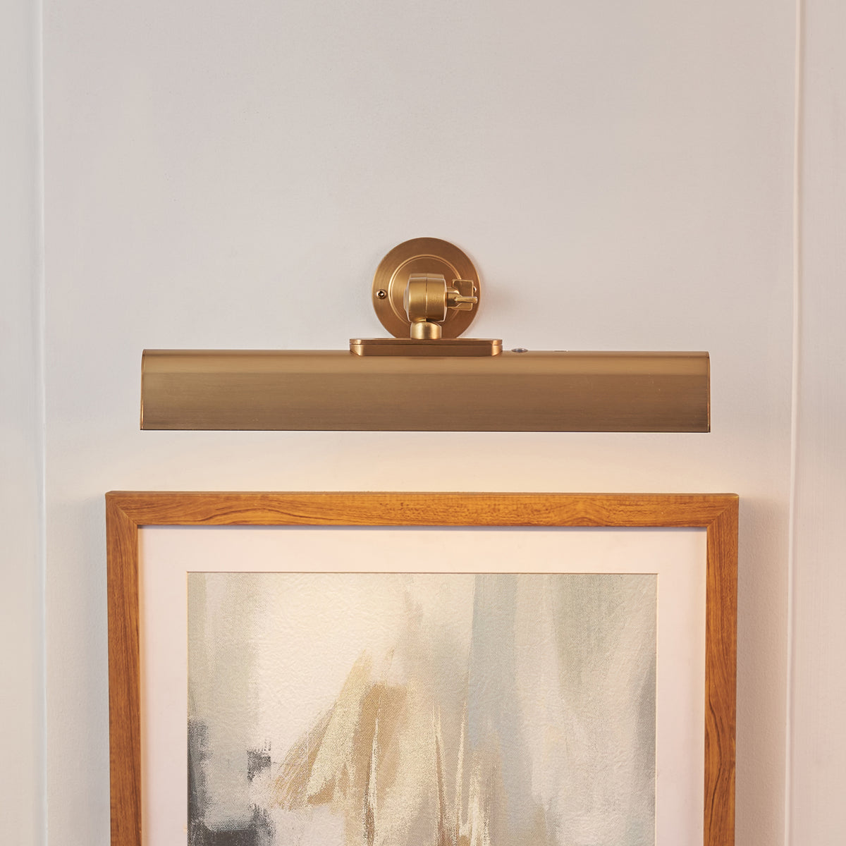 Endon Dalyan Rechargeable Picture Light - Warm Brass Plate & Frosted PC