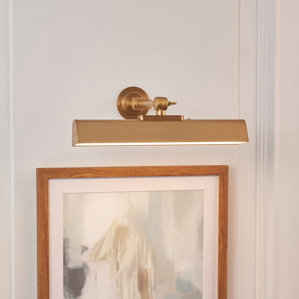 Endon Dalyan Rechargeable Picture Light - Warm Brass Plate & Frosted PC