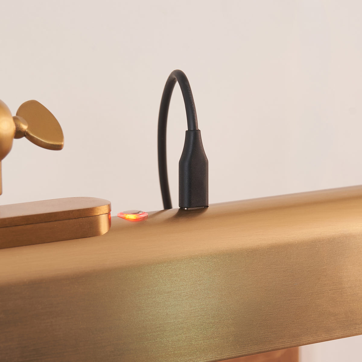 Endon Dalyan Rechargeable Picture Light - Warm Brass Plate & Frosted PC