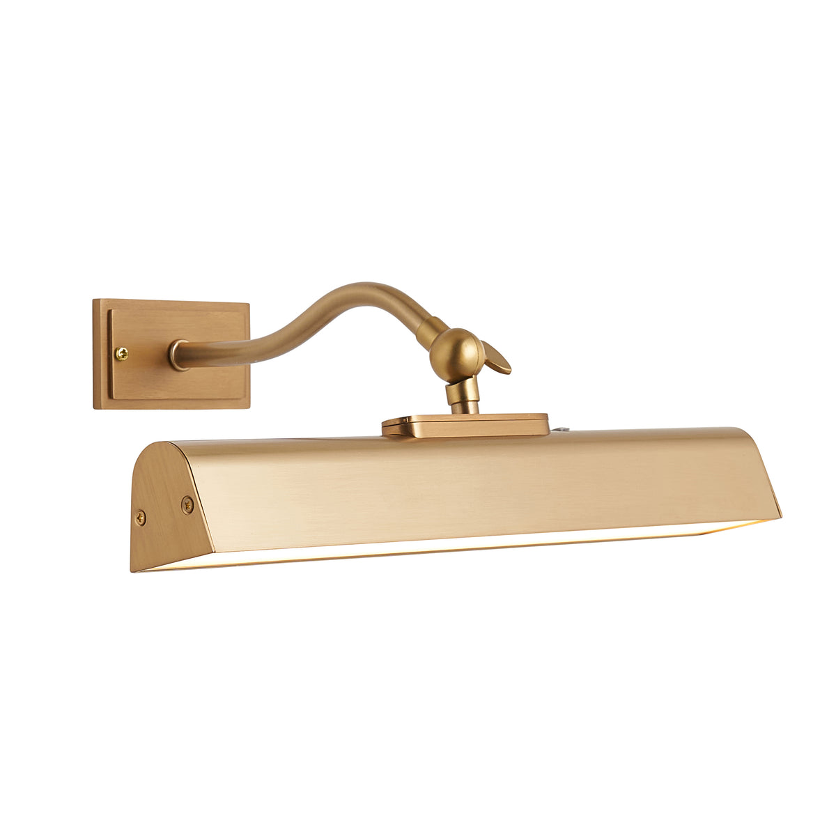 Endon Lasos Rechargeable Picture Light - Warm Brass Plate & Frosted PC