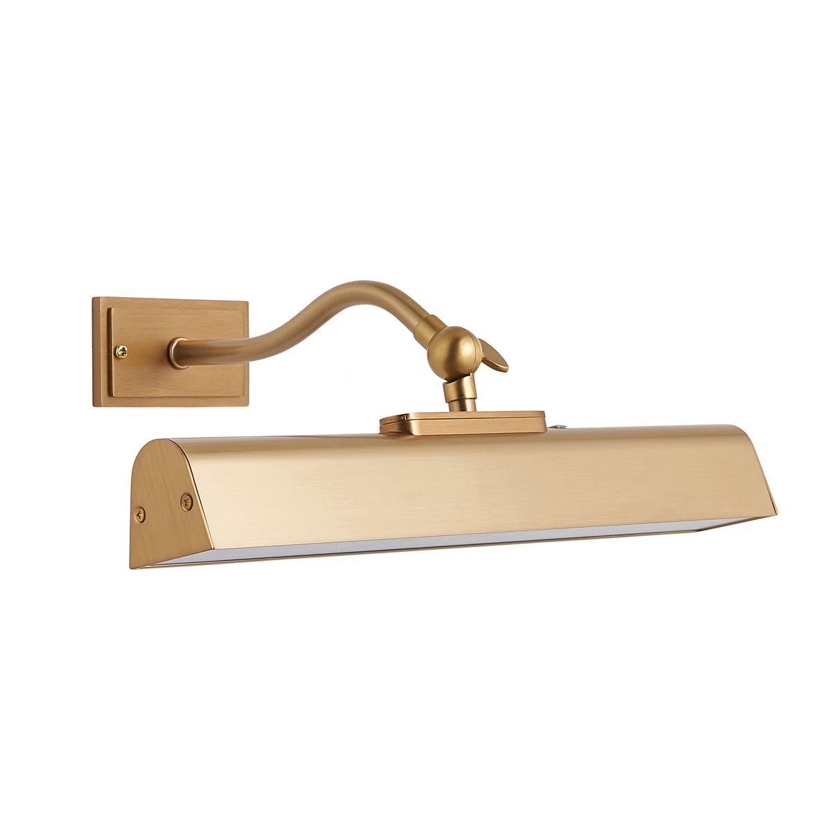 Endon Lasos Rechargeable Picture Light - Warm Brass Plate & Frosted PC
