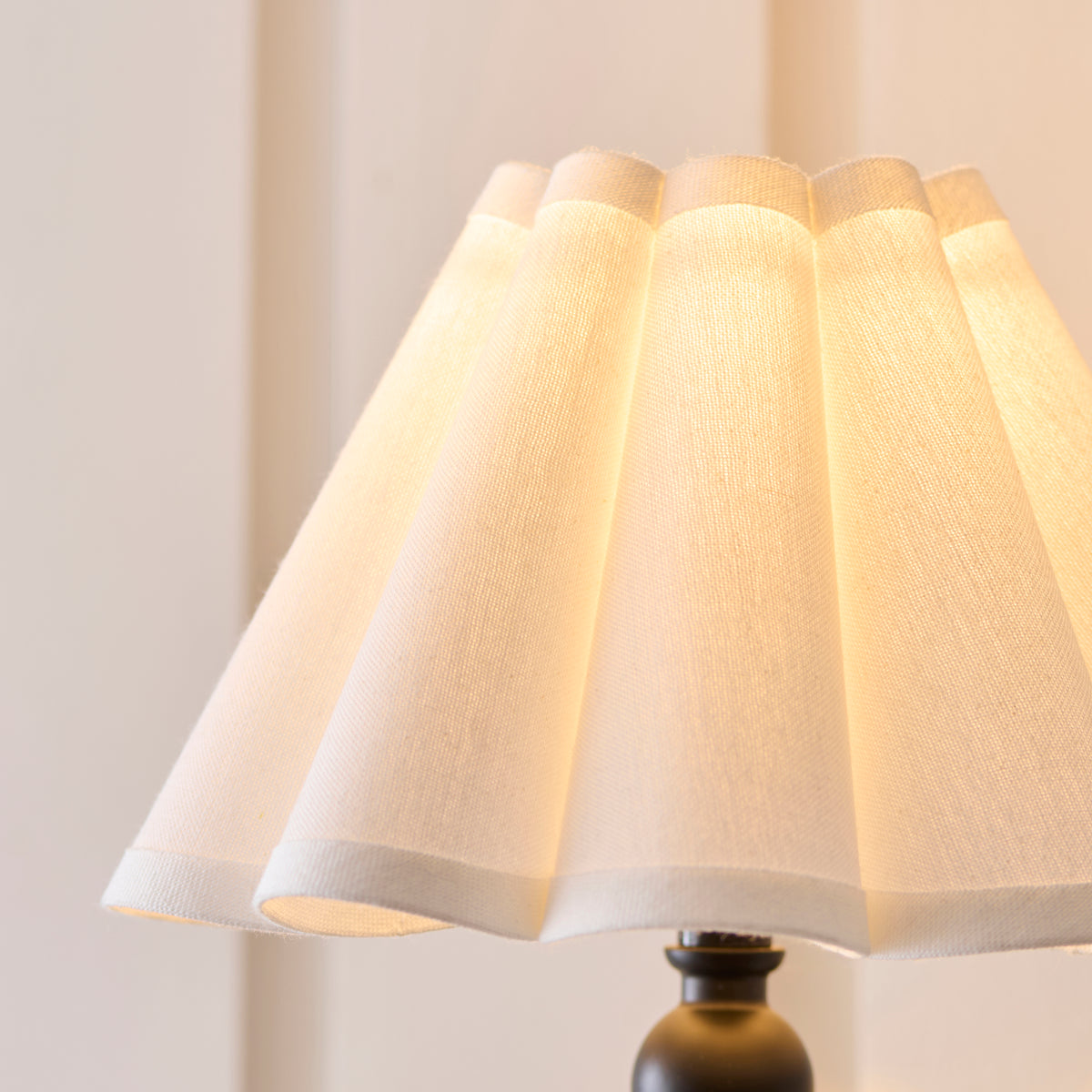 Endon Sylvie Wall Light - Matt Black & Vintage White Cotton