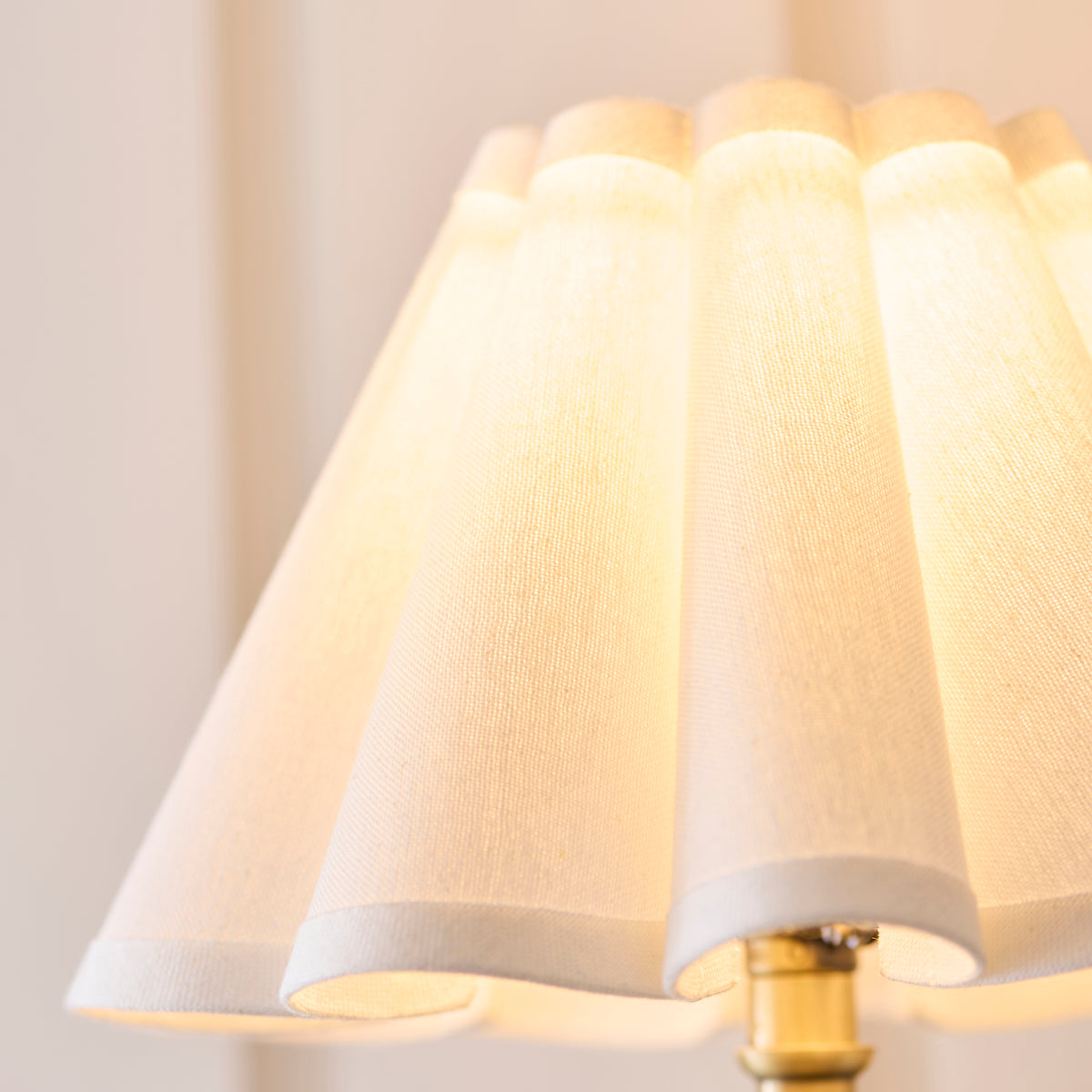 Endon Sylvie Wall Light - Antique Brass Plate & Vintage White Cotton