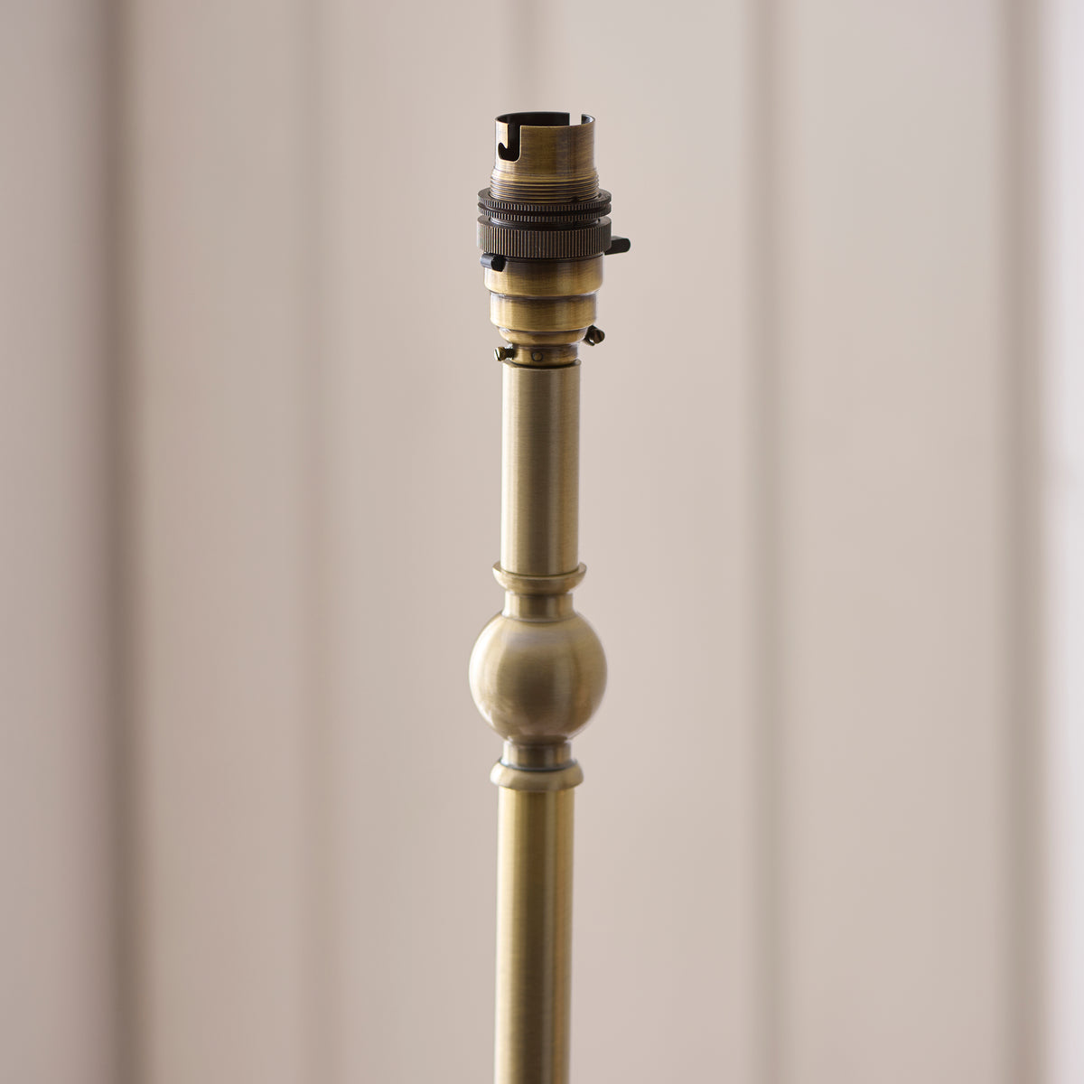 Endon Sylvie Table Light - Antique Brass Plate & Vintage White Cotton