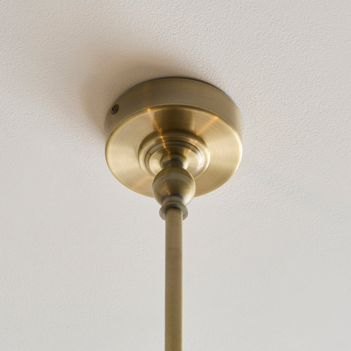 Endon Jericho 2 Light Linear Pendant - Antique Brass Plate & Dark Rattan