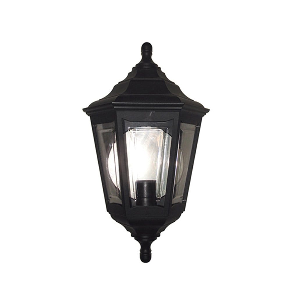 Elstead Kinsale Single Flush Lantern - Black