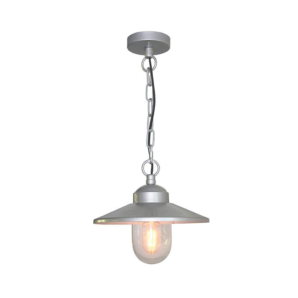 Elstead Klampenborg Single Chain Lantern - Silver