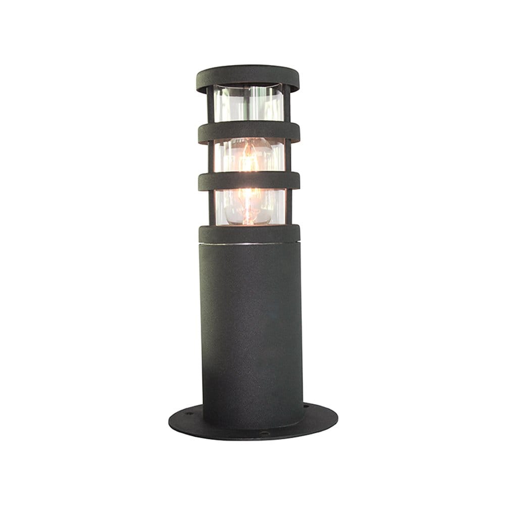 Elstead Hornbaek Single Pedestal Lantern - Black