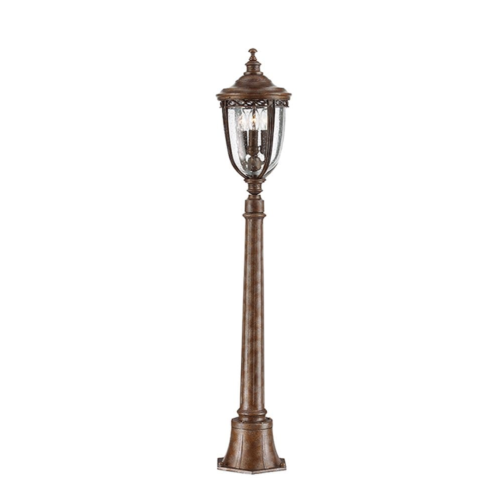 Feiss English Bridle 3 Light Medium Pillar Lantern - British Bronze