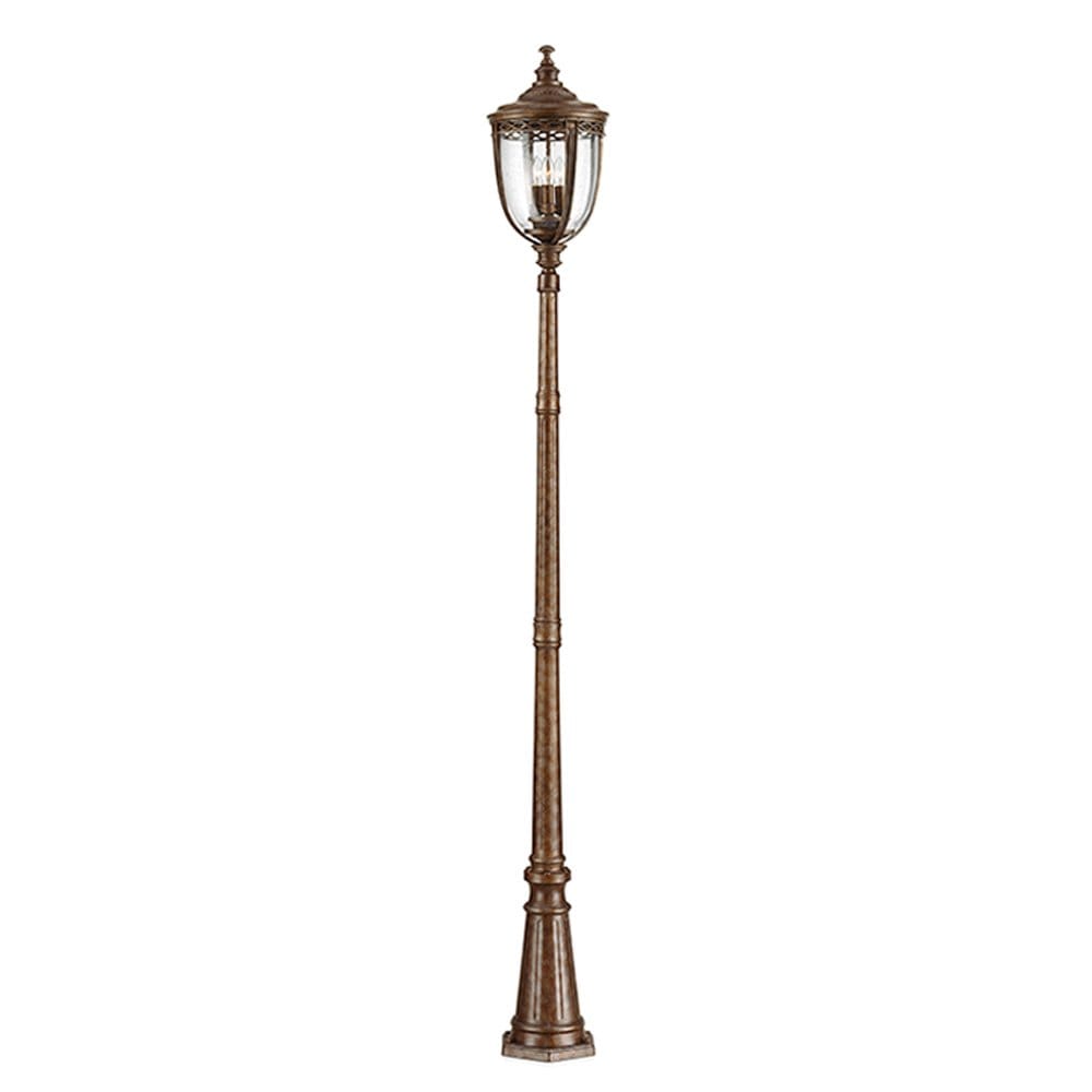 Feiss English Bridle 3 Light Large Lamp Post - British Bronze