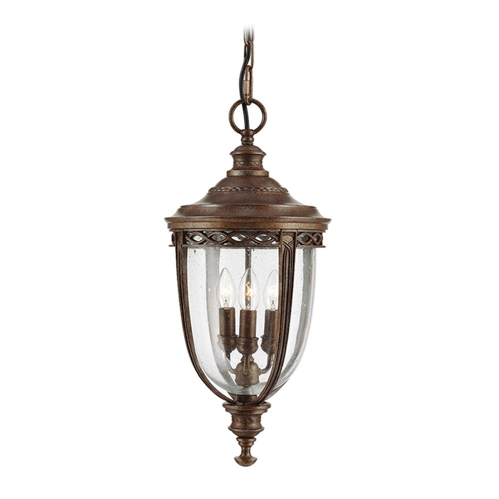 Feiss English Bridle 3 Light Large Chain Lantern - British Bronze