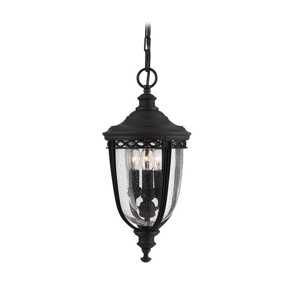 Feiss English Bridle 3 Light Medium Chain Lantern - Black