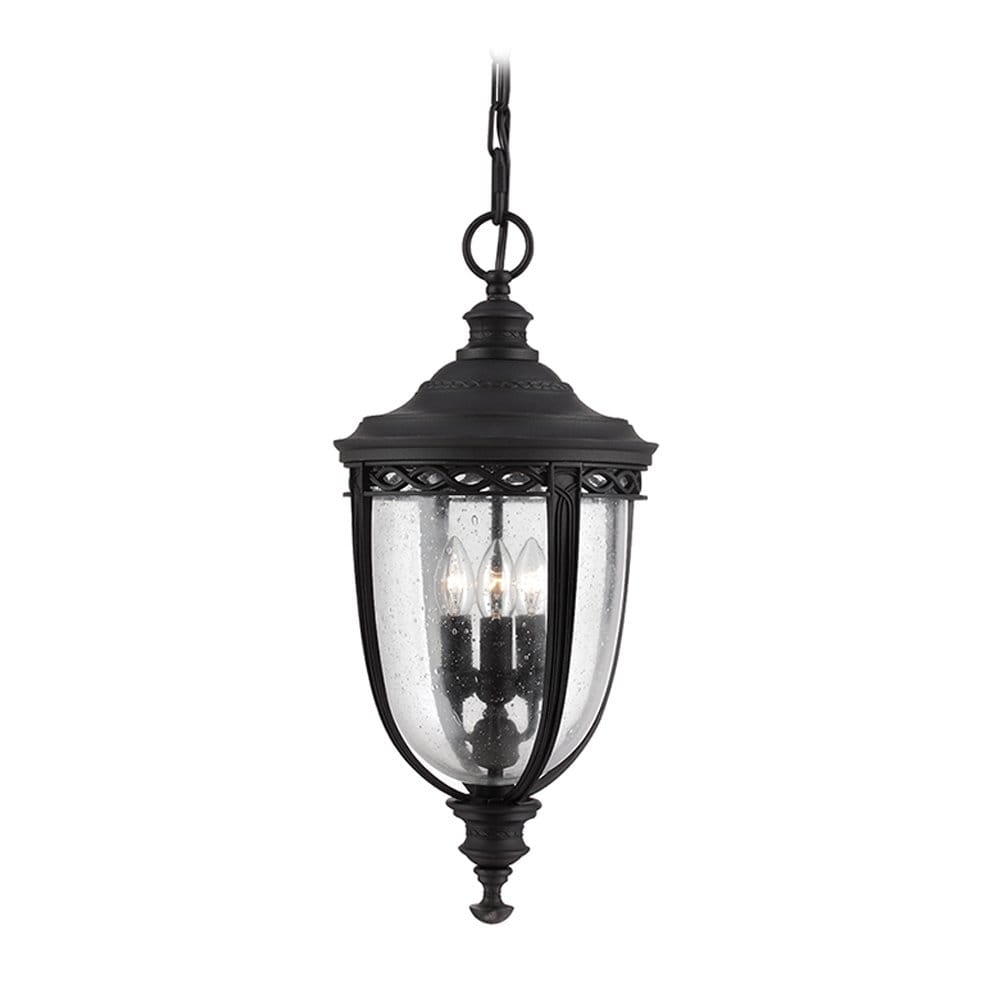 Feiss English Bridle 3 Light Large Chain Lantern - Black